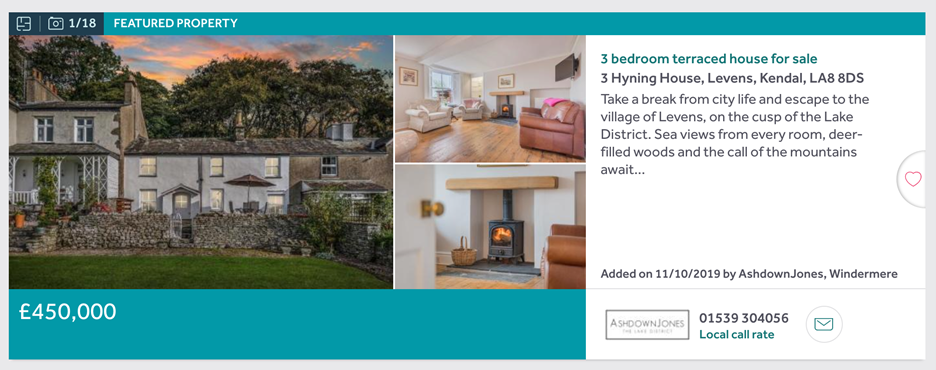Rightmove ‘Featured’ listing