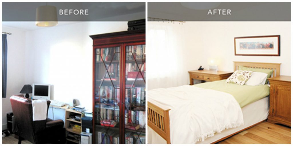 guest room before and after